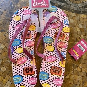 New Barbie Flip Flops For Women Size 7/8 Glitter Straps
